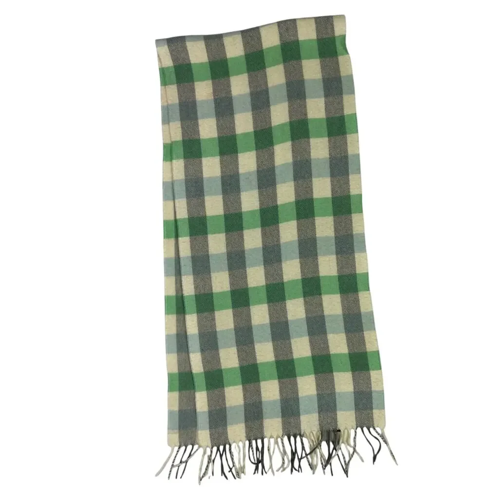 Donaldson's Scarf Men's Unisex Checkered 100% Lambswool Made in Germania
